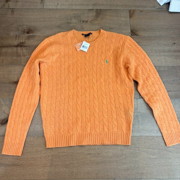Orange/Gold Ralph Lauren Sweater (Mens, M, NEW) - Picture 1 of 3